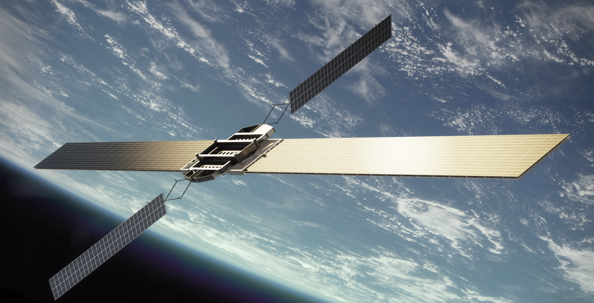 Sophia Space satellite over Earth